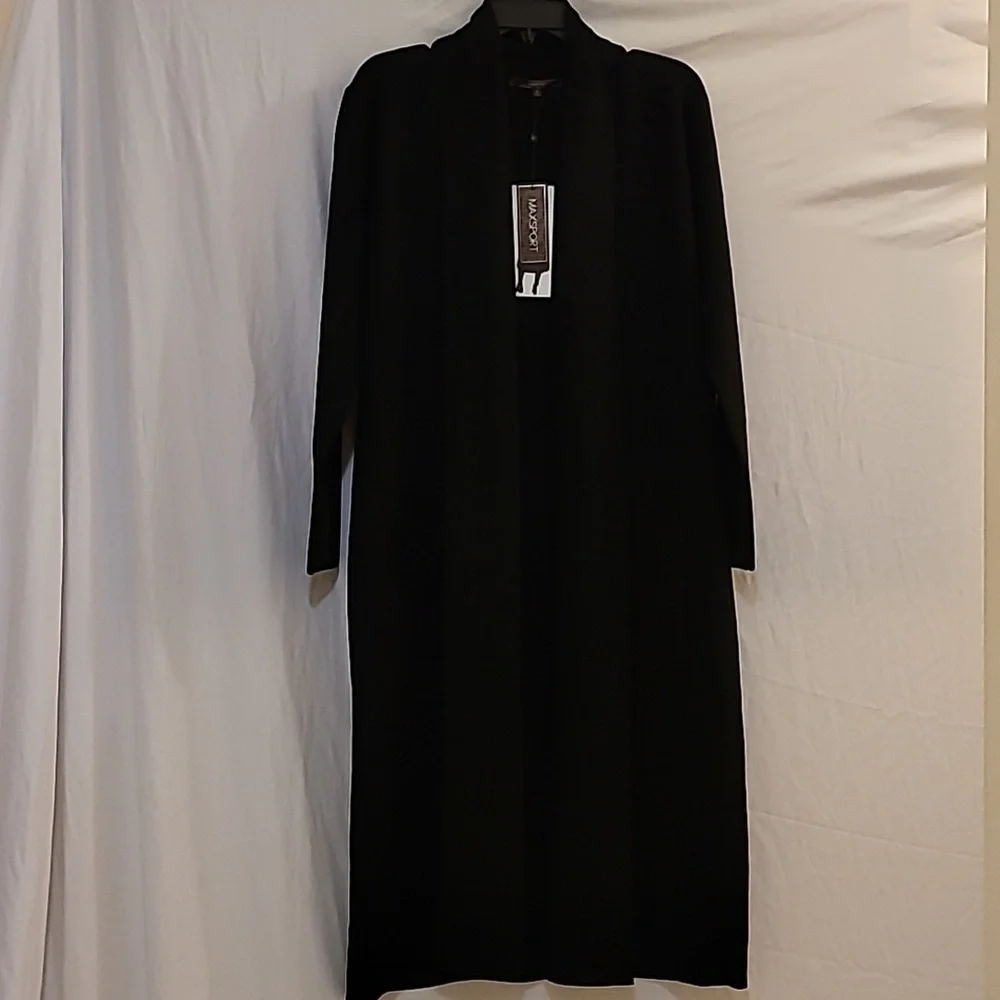 Max Sport Black Knit Long Cardigan Sweater - Picture 6 of 9